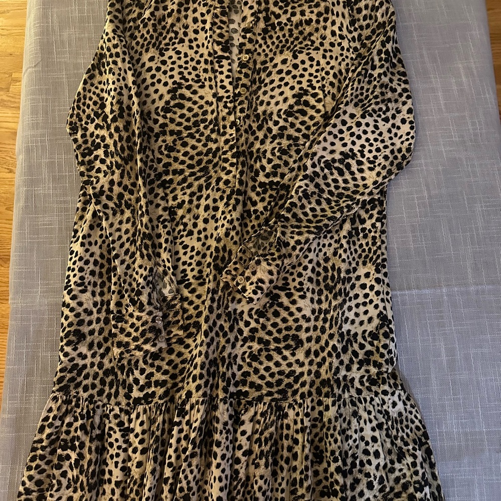 H&M Animal Print Collared Dress